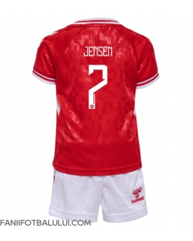 Danemarca Mathias Jensen #7 Echipament de Fotbal Replică European 2024 Copii Acasa (+ Șorturi)